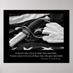 Affiche de héros militaire