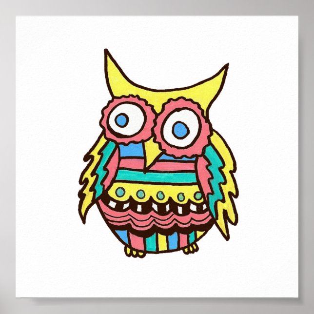 Affiche de hibou (Devant)