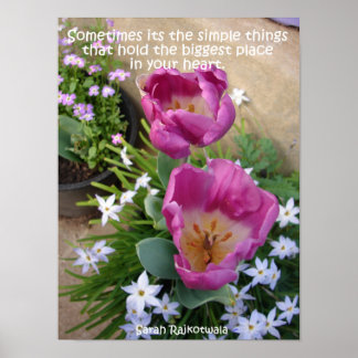 Affiche de jardin de printemps petites choses Tuli