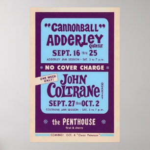 Affiche de jazz Cannonball Adderley - John Coltran