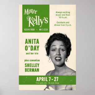 Affiche de jazz d'Anita O'Day - Mister Kelly's - C
