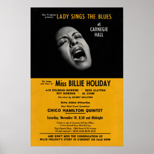 Affiche de jazz de Billie Holiday - Lady Sings the