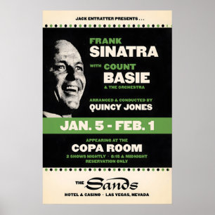 Affiche de jazz de Frank Sinatra - Sinatra au Sand