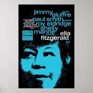 Affiche de jazz d'Ella Fitzgerald - Ella à Berlin