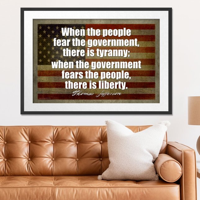 Affiche de Jefferson : Tyrannie contre Liberté (Patriotic Poster)