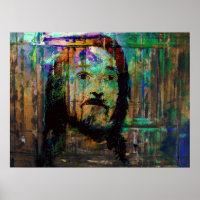 affiche de jésus psychédélique