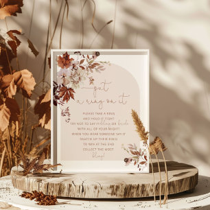 Affiche de jeu Boho automne mettez un anneau dessu