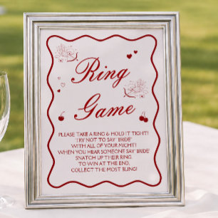 Affiche de jeu de l'anneau pour une baby shower Ce