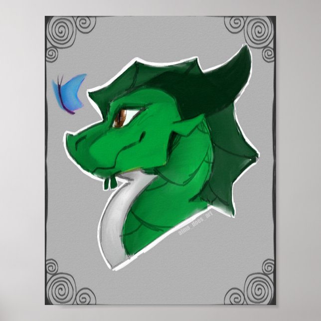 Affiche de joli dragon (Devant)