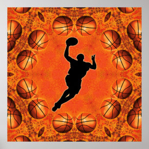 AFFICHE DE JOUEUR DE BASKET