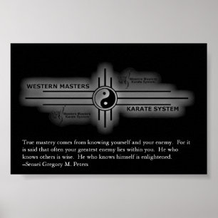 Affiche de karaté inspirant