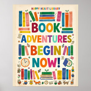 Affiche de la bibliothèque des aventures livresque