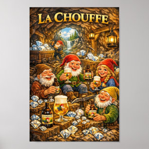 Affiche de la bière de la mine de diamants belge F