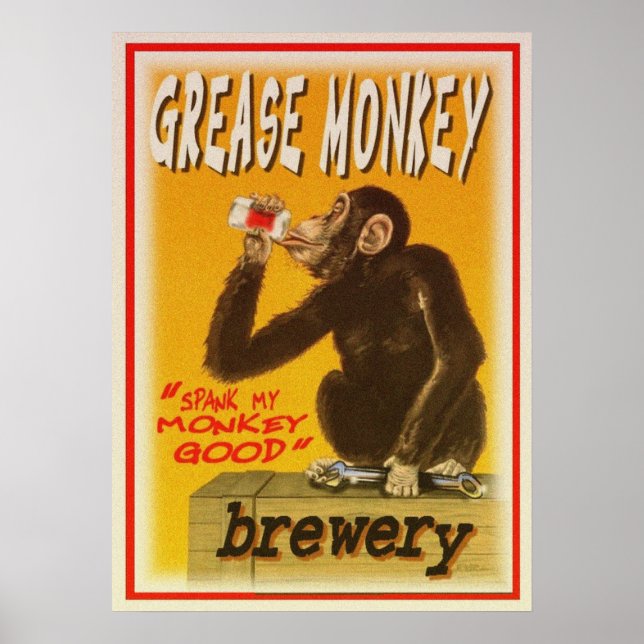 affiche de la brasserie grese monkey (Devant)