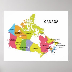 Affiche de la carte Canada