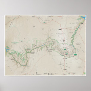 Affiche de la carte du Grand Canyon