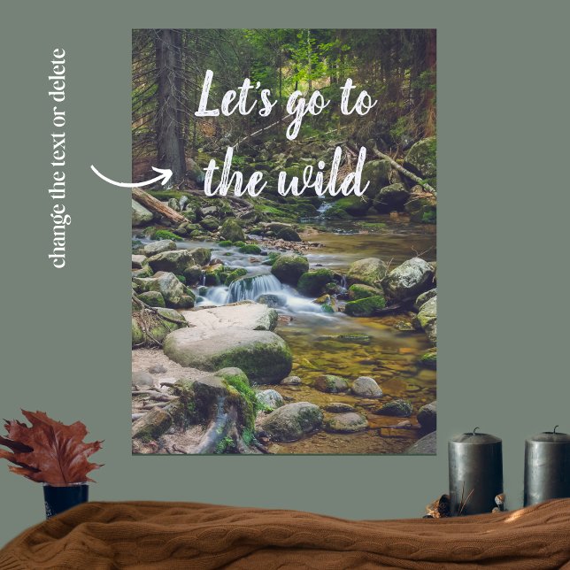 Affiche de la cascade de forêt (Créateur téléchargé)