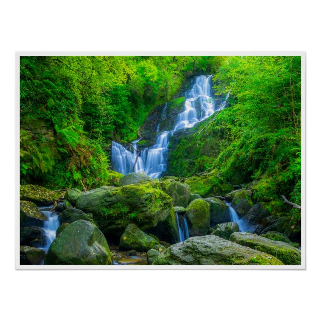 Affiche de la cascade de Torc | Parc Killarney Irl (Devant)