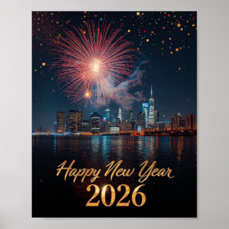 Affiche de la célébration des feux d'artifice de l