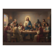 Affiche de la Cène – Jésus-Christ et disciple