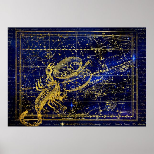 affiche de la constellation de scorpio (Devant)