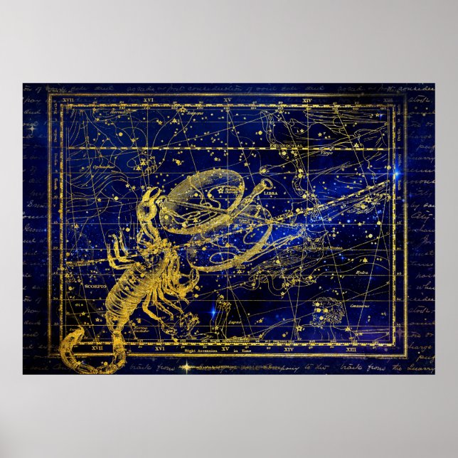 affiche de la constellation de scorpio (Devant)