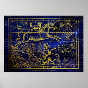 affiche de la constellation d'orion