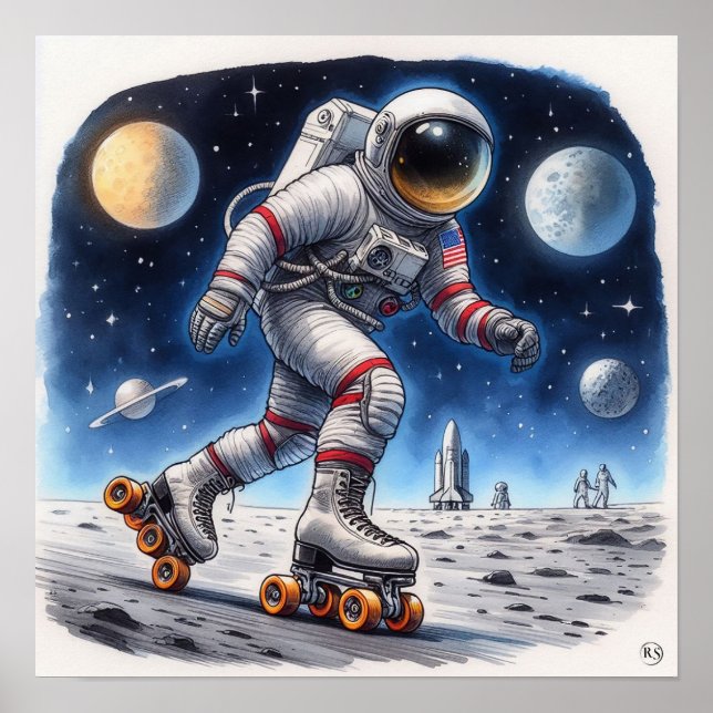 Affiche de la course spatiale (Devant)