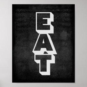 affiche de la cuisine texte en gras sur gris en dé