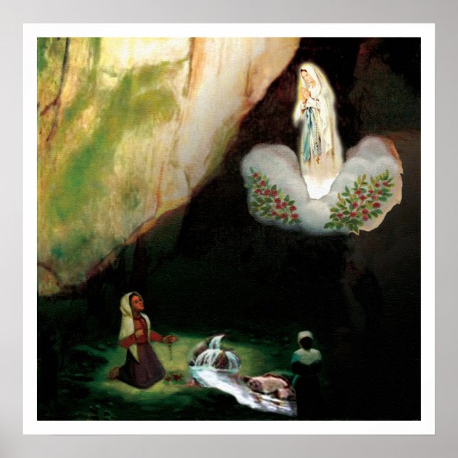 Affiche de la Dame de Lourde (Devant)