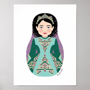 Affiche de la danseuse irlandaise Black Hair Matry