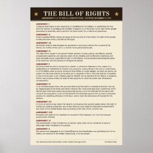 Affiche de la Déclaration des Droits – Texte intég