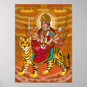 Affiche de la déesse Durga