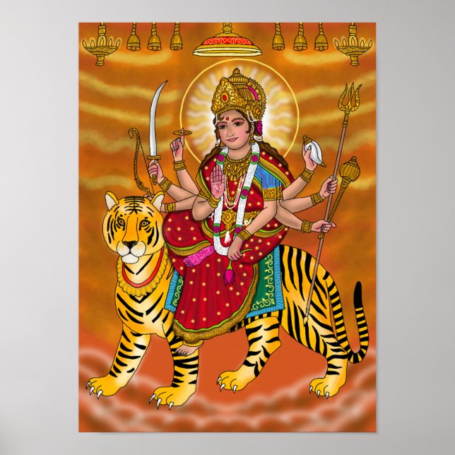 Affiche de la déesse Durga (Devant)