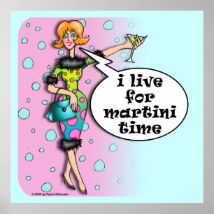 Affiche de la diva Martini à pois