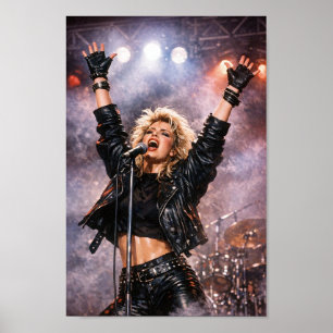Affiche de la diva pop électrique des années 80 au