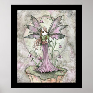 Affiche de la fée de la fleur de lune tranquille