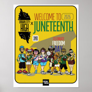 Affiche de la fête de la Juneteenth à Urban City H