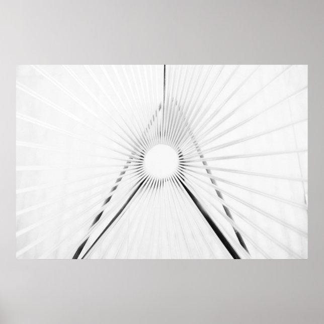 Affiche de la géométrie abstraite du tunnel de lum (Devant)