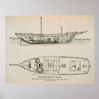Affiche de la goélette Halibut
