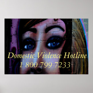 Affiche de la Hotline sur la violence domestique