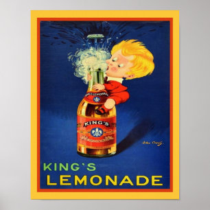 Affiche de la limonade du roi des années 1920