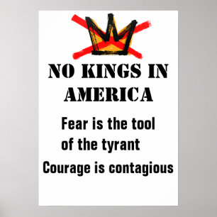 Affiche de la manifestation No Kings - Le courage