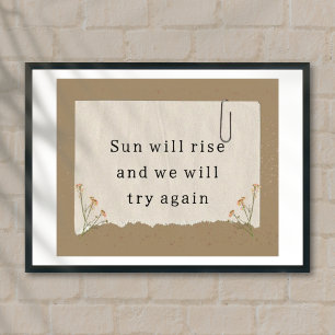 Affiche de la motivation de la vie