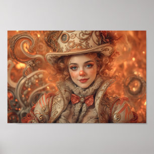 Affiche de la muse du carnaval à l'horlogerie fant