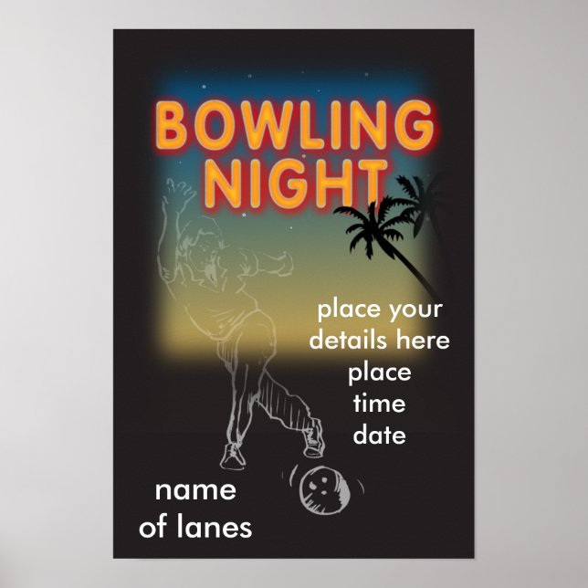 affiche de la nuit de bowling (Devant)
