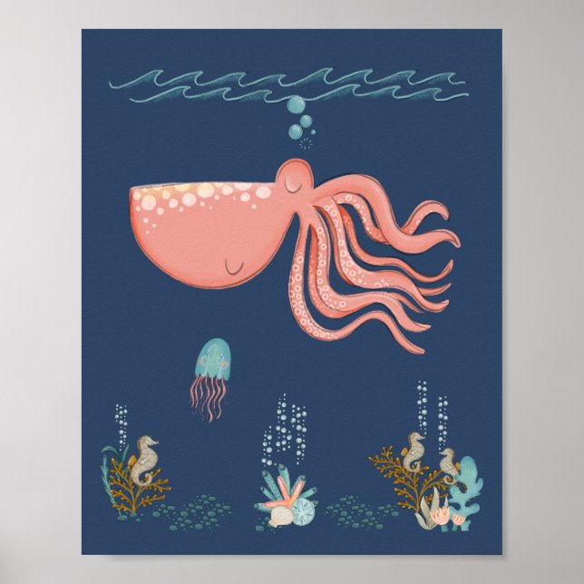 Affiche de la nurserie des animaux océaniques de l (Devant)