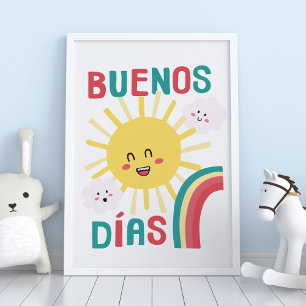 Affiche de la nurserie Happy Sun en espagnol