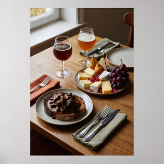 Affiche de la Paire Récolte Cosy près de la Fenêtr