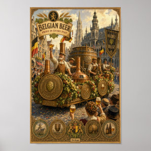 Affiche de la parade du festival des brasseurs bel